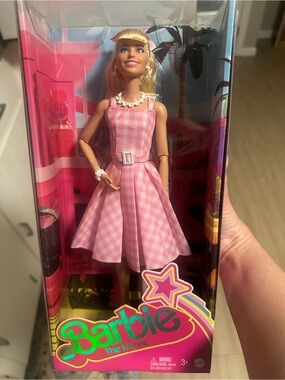 Barbie Movie Barbie! In Her Pink Gingham Dress with White Accents